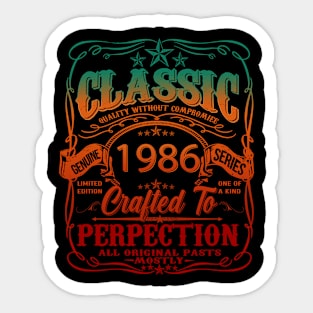 Vintage 1986 Limited Edition 38 Year old 38th Birthday Sticker